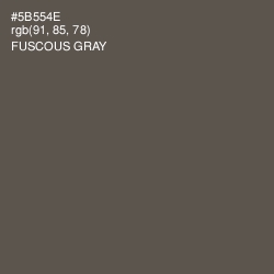 #5B554E - Fuscous Gray Color Image